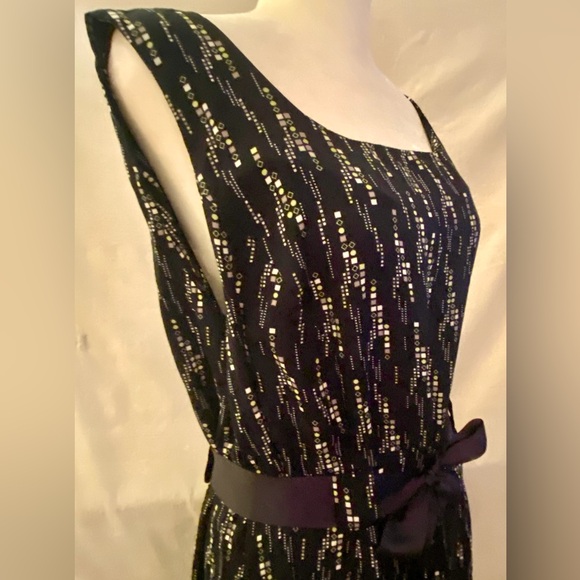 Studio 1 Women’s Black Sleeveless Dress w/ Belt Full Back Zipper Scoop Neck 18W - Picture 3 of 7